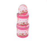 Set 3 cutii rotunde cu imprimeu foto